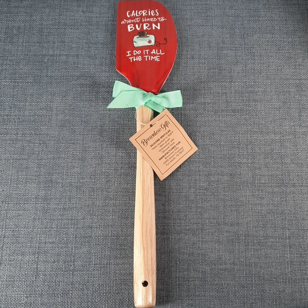 Silicone Spatula Funny Burn Calories Heat Resistant Dishwasher Safe Gift NWT